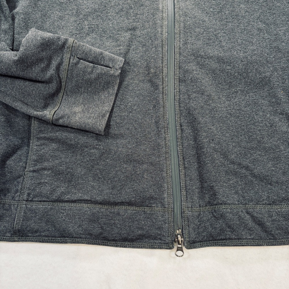 Lululemon Mens XXL Heathered Grey Full Zip Athletic Hoodie Thumbholes Jacket A6 - Picture 3 of 9